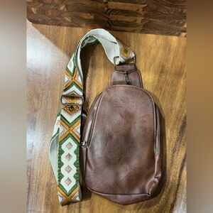 Brown Leather Crossbody Bag